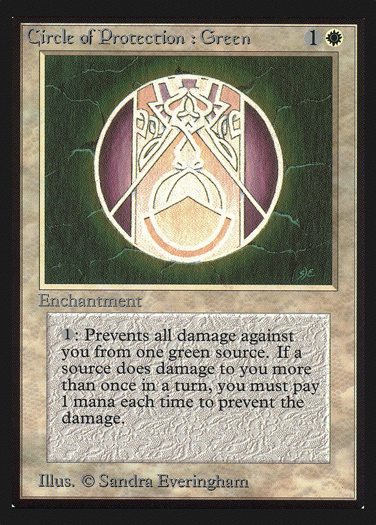 Circle of Protection: Green (IED-012) [Intl. Collectors' Edition] MTG Single Wizards of the Coast