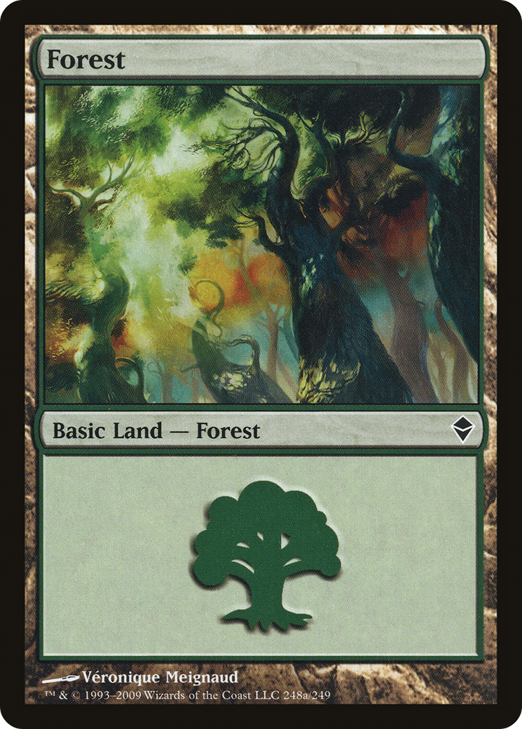Forest (ZEN-248A) [Zendikar] MTG Single Wizards of the Coast