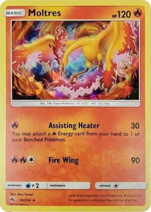 Moltres - 38/214 (Cracked Ice Holo) Holofoil [Misc: Deck Exclusives] Pokemon Single Pokémon