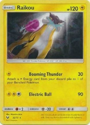 Raikou - 32/73 (Let's Play, Pikachu!) (Cracked Ice Holo) Holofoil [Misc: Deck Exclusives] Pokemon Single Pokémon