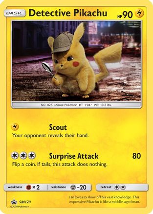 Detective Pikachu - SM170 (/248) Holofoil [SM: Black Star Promos] Pokemon Single Pokémon