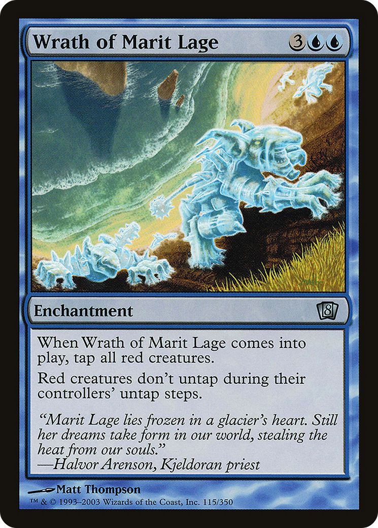 Wrath of Marit Lage (8ED-115) [8th Edition] Foil MTG Single Wizards of the Coast