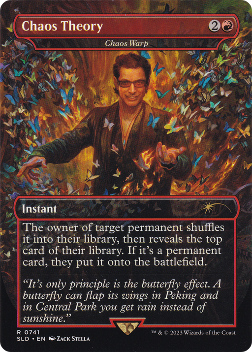 Chaos Theory - Chaos Warp (SLD-741) [Secret Lair Drop] (Borderless) Foil MTG Single Wizards of the Coast