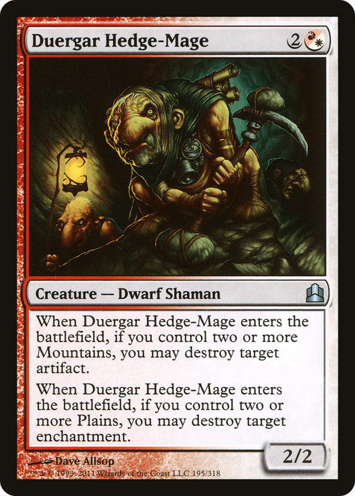 Duergar Hedge-Mage (CMD-195) [Commander 2011] MTG Single Wizards of the Coast