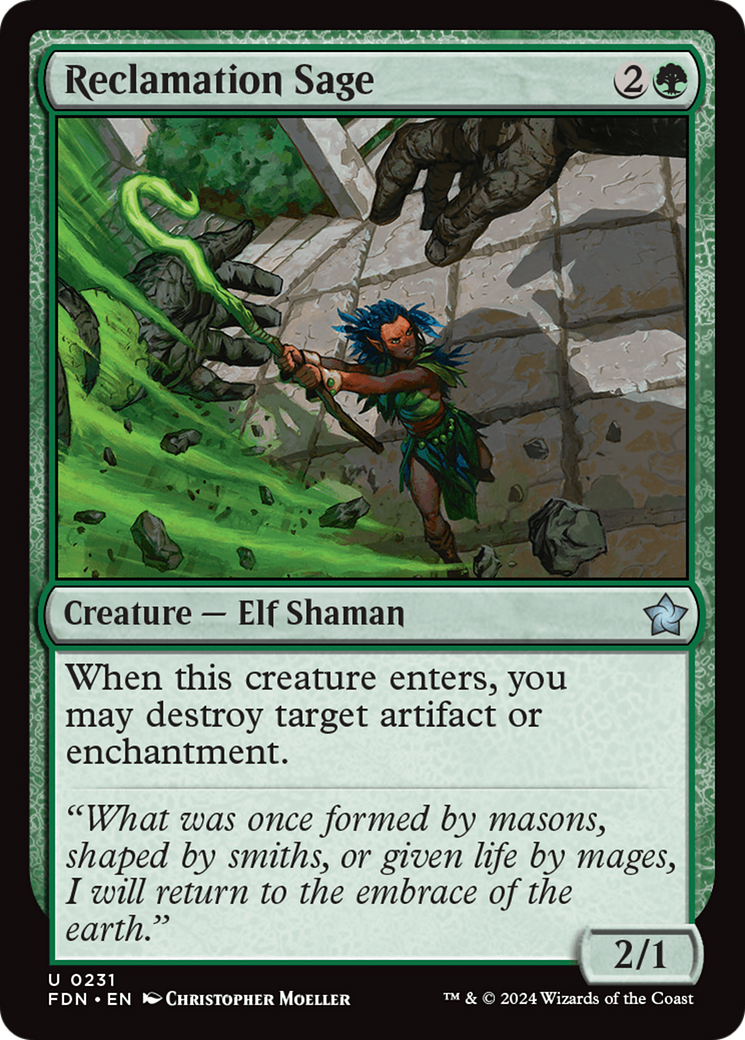 Reclamation Sage (FDN-231) [Foundations] MTG Single Wizards of the Coast