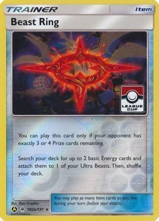 Beast Ring - 102a/131 (League Cup) (102a/131) Reverse Holofoil [Promos: League & Championship Cards] Pokemon Single Pokémon