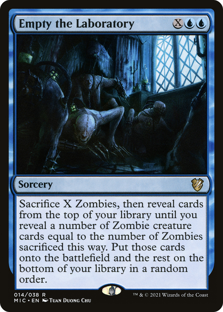 Empty the Laboratory (MIC-014) [Midnight Hunt Commander] MTG Single Wizards of the Coast