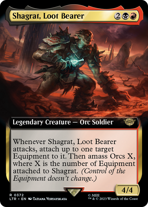 Shagrat, Loot Bearer (LTR-372) [The Lord of the Rings: Tales of Middle-earth] (Extended Art) MTG Single Wizards of the Coast