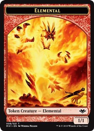 Elemental (008) // Elephant Double-Sided Token (MH1-8 // 12) [Modern Horizons] MTG Single Wizards of the Coast