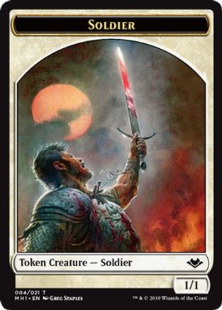 Soldier // Elephant Double-Sided Token (MH1-4 // 12) [Modern Horizons] MTG Single Modern Horizons