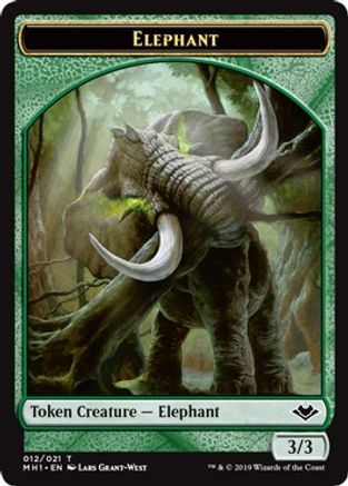 Elephant // Spirit Double-Sided Token (MH1-12 // 16) [Modern Horizons] MTG Single Wizards of the Coast