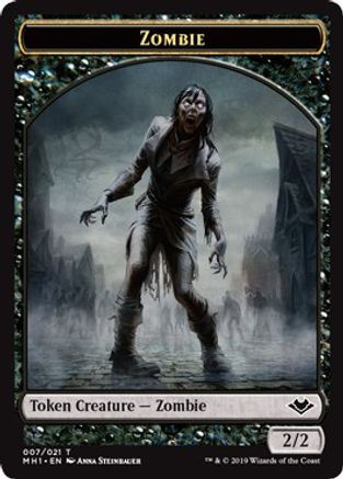 Zombie // Emblem - Wrenn and Six Double-Sided Token (MH1-7 // 21) [Modern Horizons] MTG Single Modern Horizons