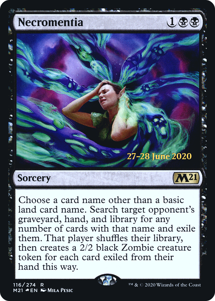 Necromentia (PRE-116) [Core Set 2021 Promos] Foil MTG Single Wizards of the Coast