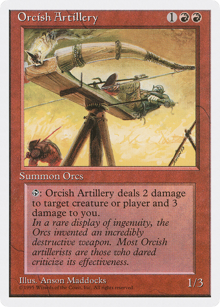 Orcish Artillery (4ED-214) [Fourth Edition] MTG Single Wizards of the Coast