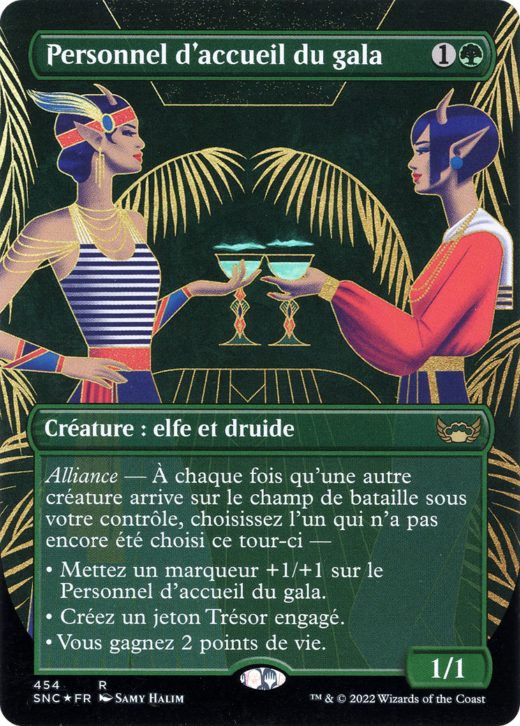 Gala Greeters (French) (UMP-454) [Streets of New Capenna] (Borderless) Foil MTG Single Wizards of the Coast