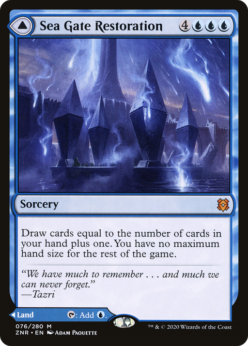 Sea Gate Restoration (ZNR-076) [Zendikar Rising] MTG Single Wizards of the Coast