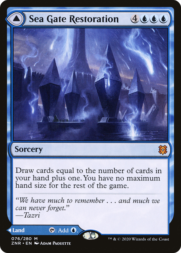 Sea Gate Restoration (ZNR-076) [Zendikar Rising] Foil MTG Single Wizards of the Coast