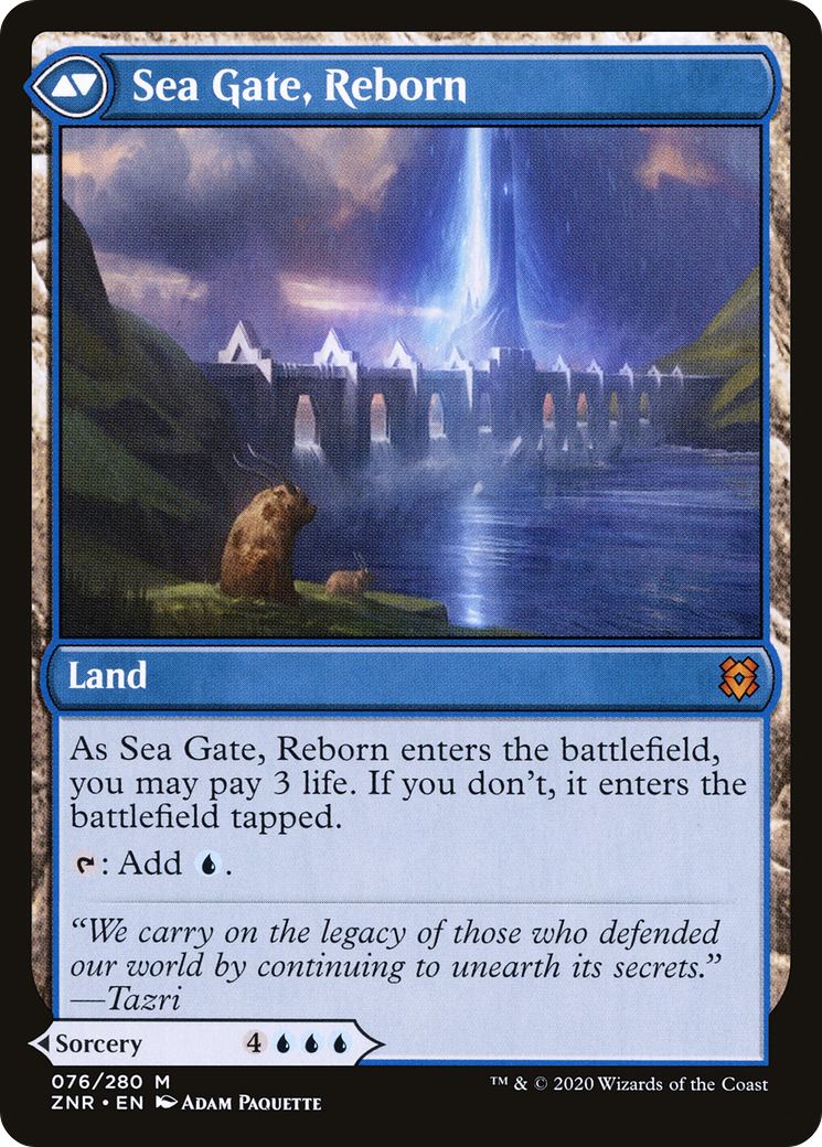 Sea Gate Restoration (ZNR-076) [Zendikar Rising] Foil MTG Single Wizards of the Coast