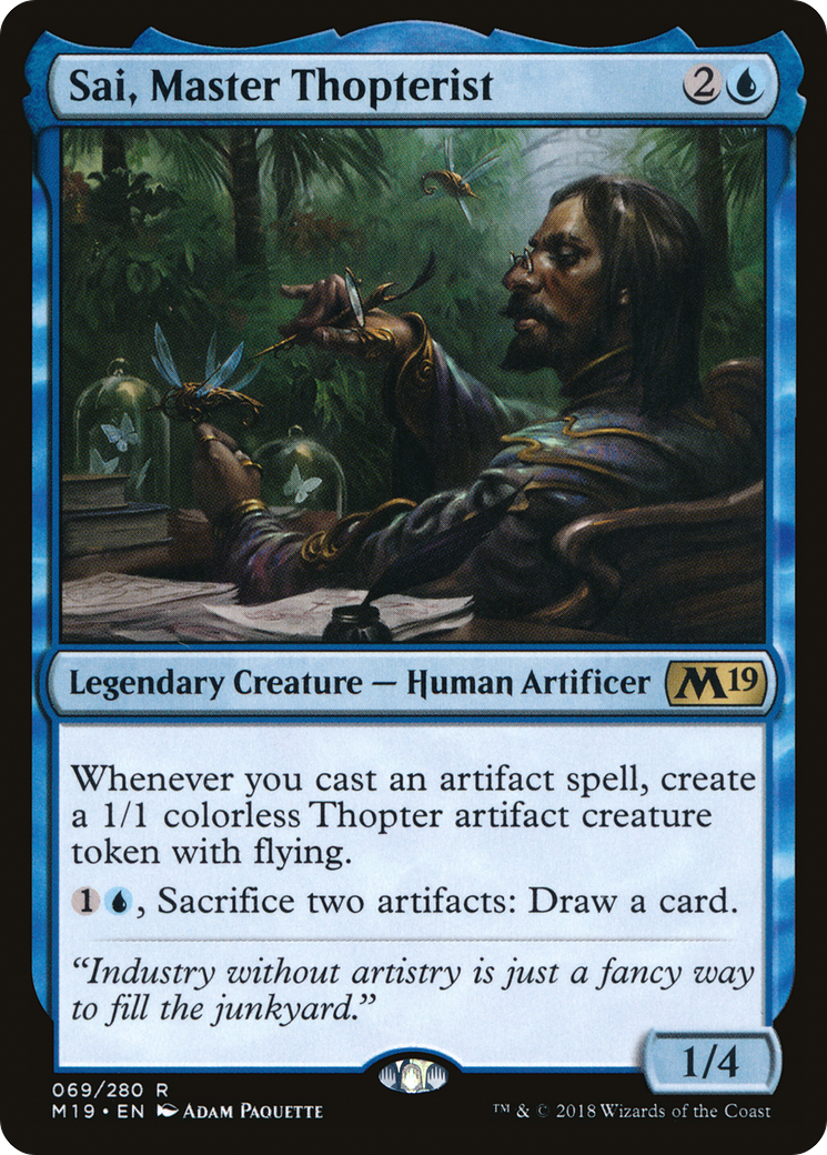 Sai, Master Thopterist (M19-069) [Core Set 2019] MTG Single Wizards of the Coast