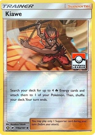 Kiawe - 116a/147 (Pokemon League) (116a/147) Reverse Holofoil [Promos: League & Championship Cards] Pokemon Single Pokémon