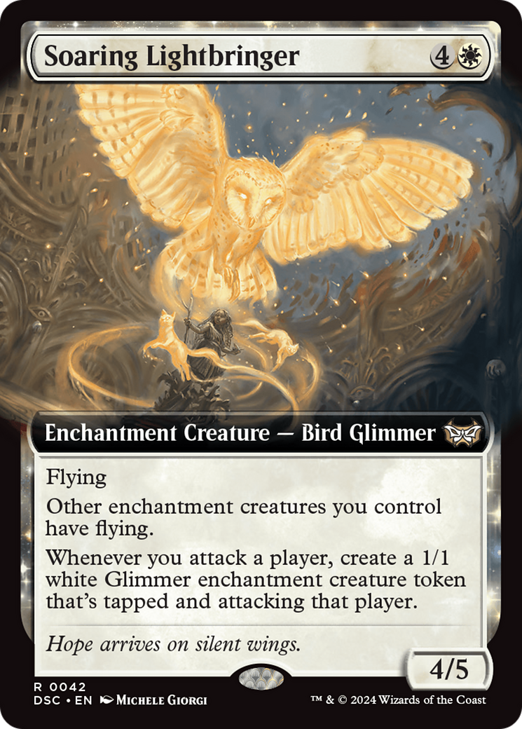 Soaring Lightbringer (DSC-042) [Duskmourn: House of Horror Commander] (Extended Art) MTG Single Wizards of the Coast