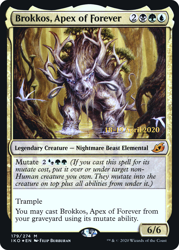 Brokkos, Apex of Forever (PRE-179) [Ikoria: Lair of Behemoths Promos] Foil MTG Single Wizards of the Coast
