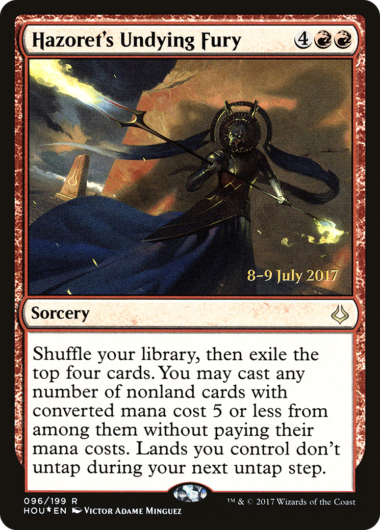 Hazoret's Undying Fury (PRE-096) [Hour of Devastation Promos] Foil MTG Single Wizards of the Coast