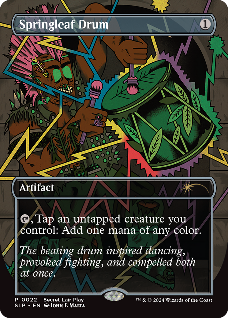 Springleaf Drum (SLP-022) [Secret Lair] Showdown (Borderless) Foil MTG Single Wizards of the Coast