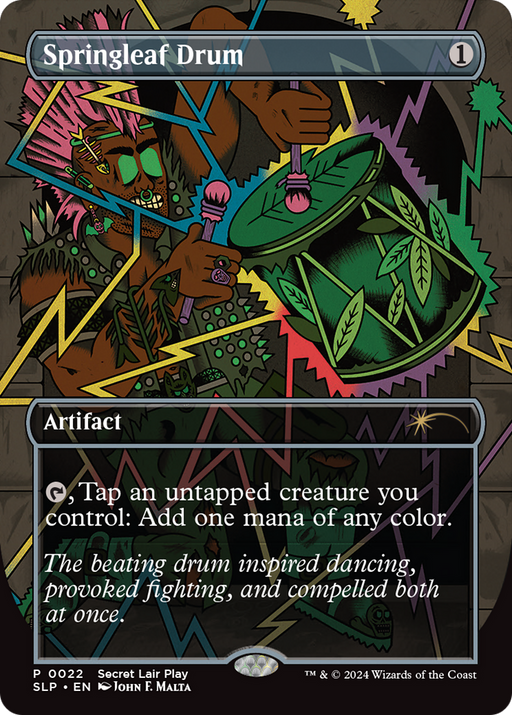 Springleaf Drum (SLP-022) [Secret Lair] Showdown (Borderless) Foil MTG Single Wizards of the Coast