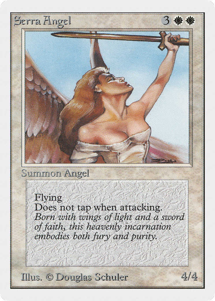 Serra Angel (2ED-040) [Oldschool] Unlimited Edition MTG Single Wizards of the Coast