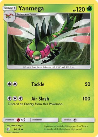Yanmega (/236) Reverse Holofoil [SM: Unified Minds] Pokemon Single Pokémon