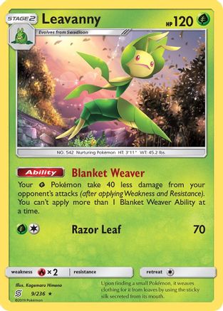 Leavanny (9/236) Reverse Holofoil [SM: Unified Minds] Pokemon Single Pokémon