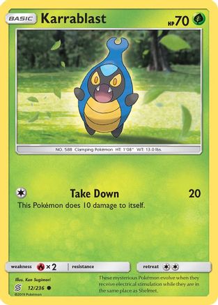 Karrablast (12/236) Reverse Holofoil [SM: Unified Minds] Pokemon Single Pokémon