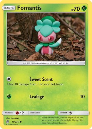 Fomantis (15/236) Reverse Holofoil [SM: Unified Minds] Pokemon Single Pokémon