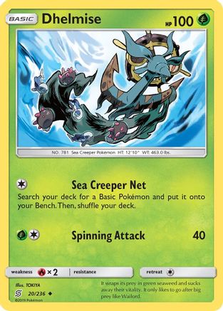 Dhelmise (/236) Reverse Holofoil [SM: Unified Minds] Pokemon Single Pokémon
