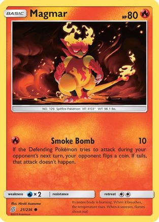 Magmar (21/236) [SM: Unified Minds] Pokemon Single Pokémon