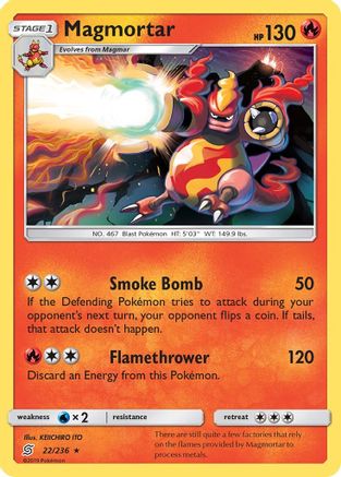 Magmortar (/236) Reverse Holofoil [SM: Unified Minds] Pokemon Single Pokémon