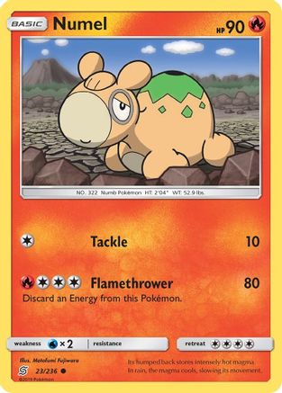 Numel (23/236) Reverse Holofoil [SM: Unified Minds] Pokemon Single Pokémon