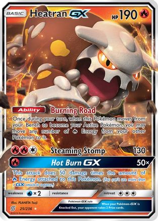 Heatran GX (25/236) Holofoil [SM: Unified Minds] Pokemon Single Pokémon