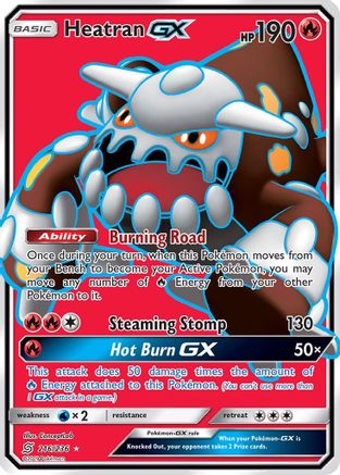 Heatran GX (Full Art) 216/236 Holofoil [SM: Unified Minds] Pokemon Single Pokémon