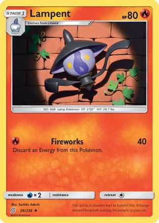 Lampent (29/236) Reverse Holofoil [SM: Unified Minds] Pokemon Single Pokémon