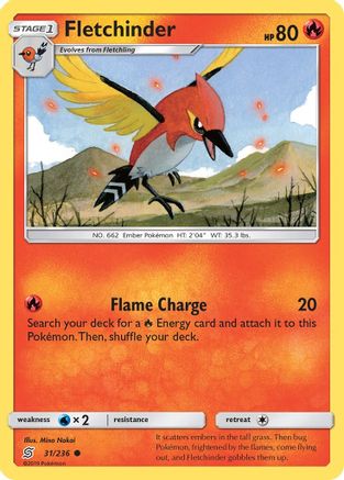 Fletchinder (31/236) Reverse Holofoil [SM: Unified Minds] Pokemon Single Pokémon