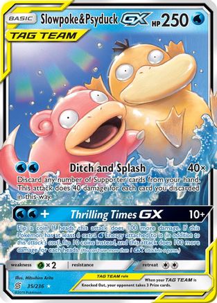Slowpoke & Psyduck GX (35/236) Holofoil [SM: Unified Minds] Pokemon Single Pokémon
