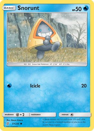 Snorunt (37/236) Reverse Holofoil [SM: Unified Minds] Pokemon Single Pokémon