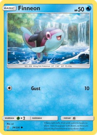 Finneon (39/236) Reverse Holofoil [SM: Unified Minds] Pokemon Single Pokémon