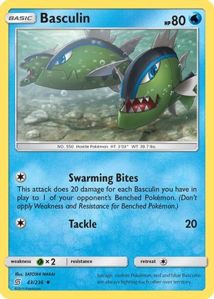 Basculin (/236) Reverse Holofoil [SM: Unified Minds] Pokemon Single Pokémon