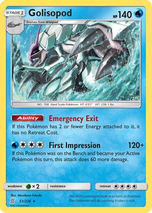Golisopod (/236) Reverse Holofoil [SM: Unified Minds] Pokemon Single Pokémon