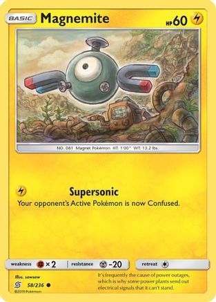 Magnemite (58/236) Reverse Holofoil [SM: Unified Minds] Pokemon Single Pokémon