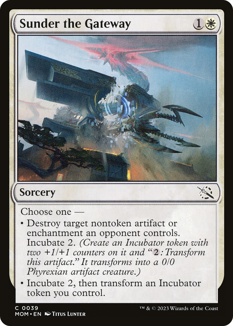 Sunder the Gateway (MOM-039) [March of the Machine] Foil MTG Single Wizards of the Coast