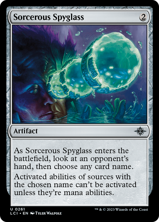 Sorcerous Spyglass (LCI-261) [The Lost Caverns of Ixalan] Foil MTG Single Wizards of the Coast